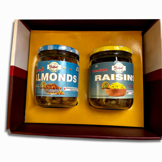 Dry Fruit Gift Box (Almonds & Raisins) Premium Elegant Dry Fruit Gift Boxes