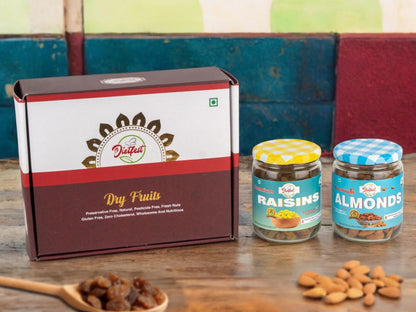 Dry Fruit Gift Box (Almonds & Raisins) Premium Elegant Dry Fruit Gift Boxes