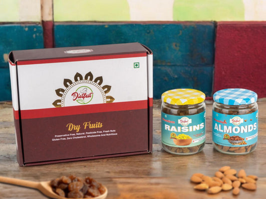 Dry Fruit Gift Box (Almonds & Raisins) Premium Elegant Dry Fruit Gift Boxes