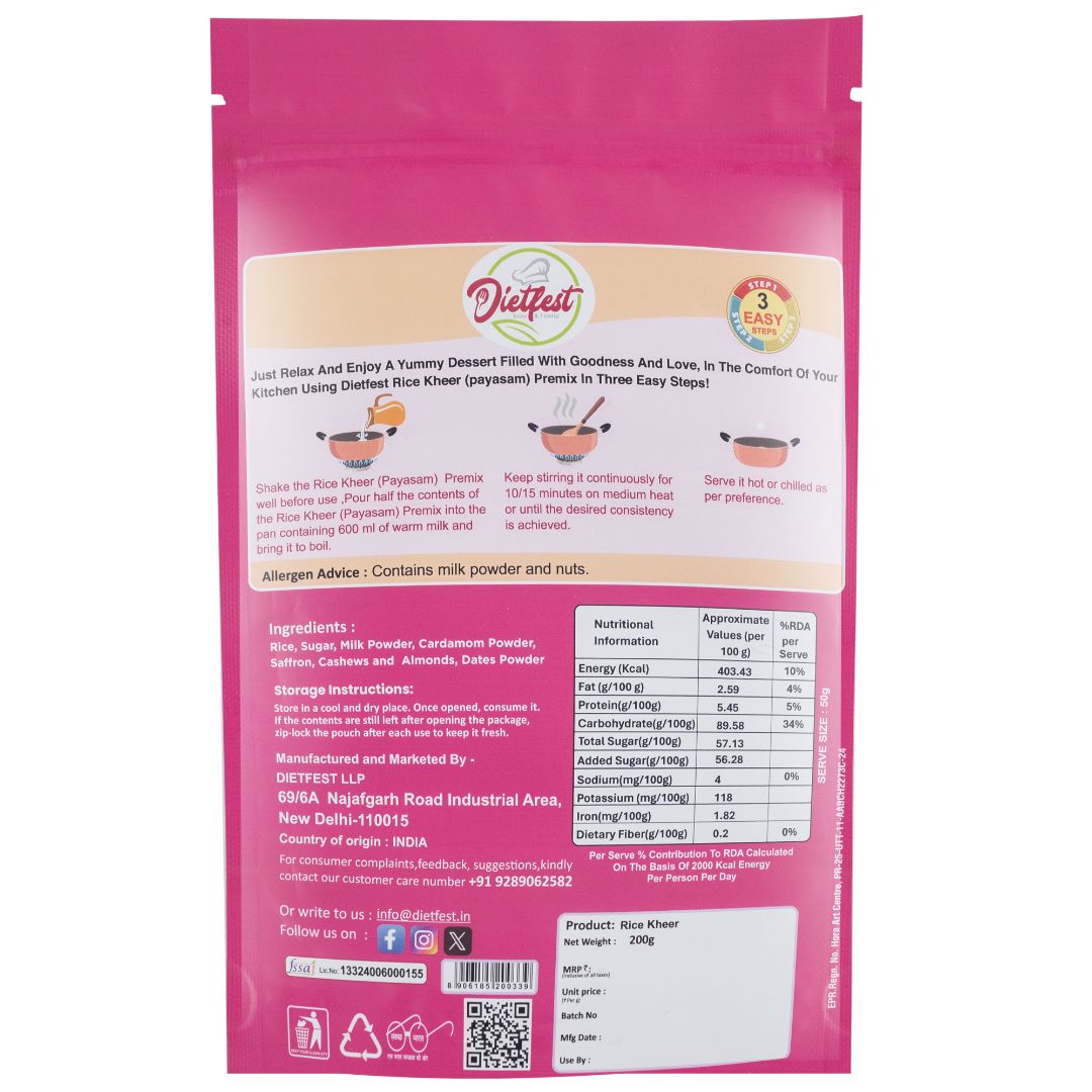 Rice Kheer(Payasam) Premix